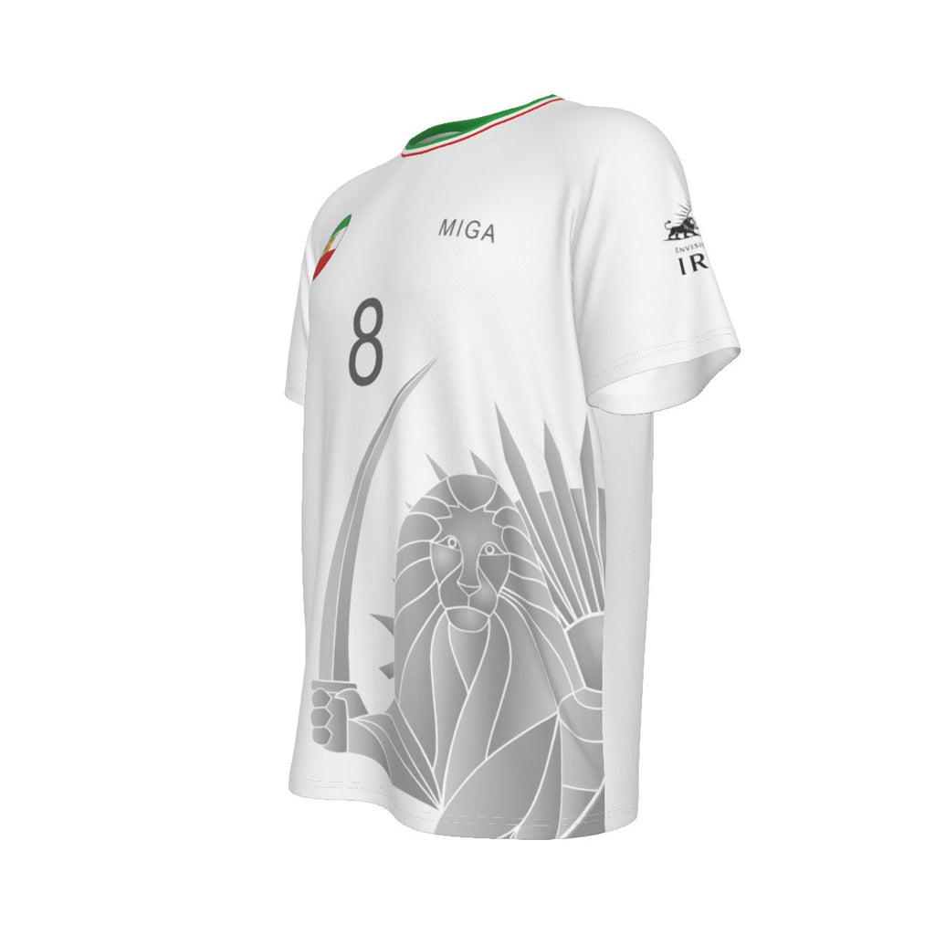 The Real IRAN Team Melli Lion and Sun Flag soccer/football Jersey - Number 8