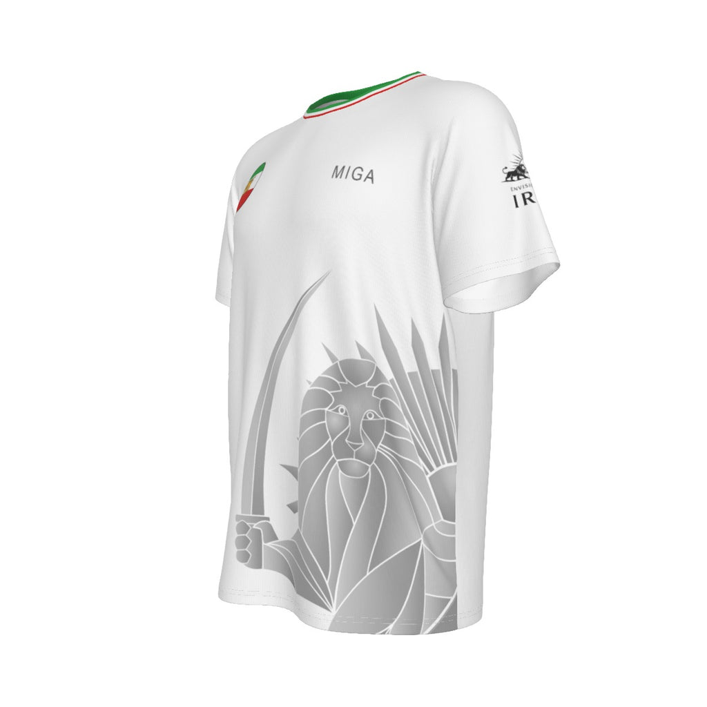 The Real IRAN Team Melli Lion and Sun Flag soccer/football Jersey - No Number
