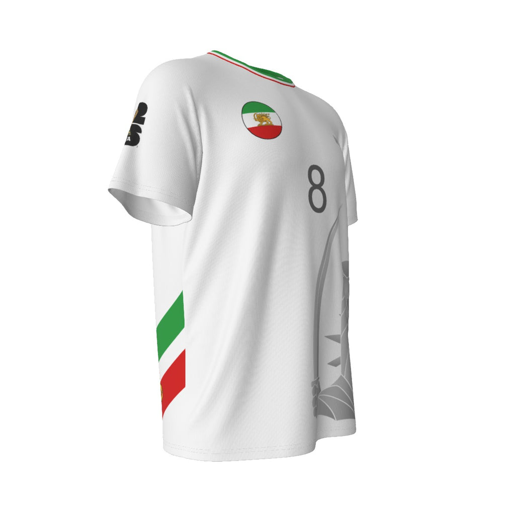 The Real IRAN Team Melli Lion and Sun Flag soccer/football Jersey - Number 8